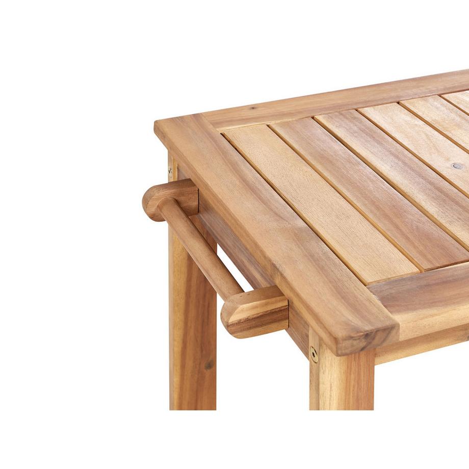 Beliani Carrello per bevande da giardino en Legno d'acacia certificato FSC® Rustico SASSARI II  