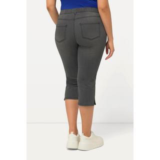 Ulla Popken  Capri Jeans Sarah, schmale 5-Pocket-Form, Saumschlitz 