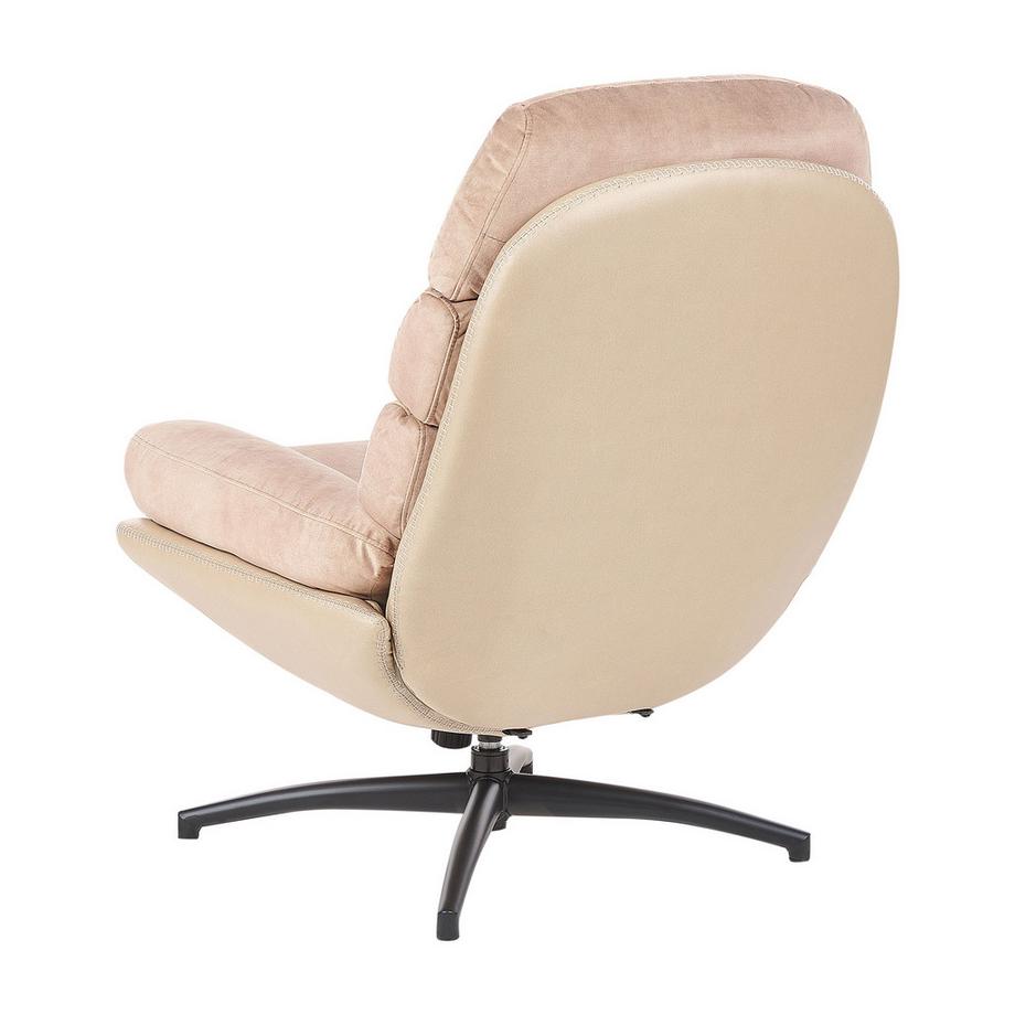 Beliani Poltrona girevole en Velluto Retrò EIDE  