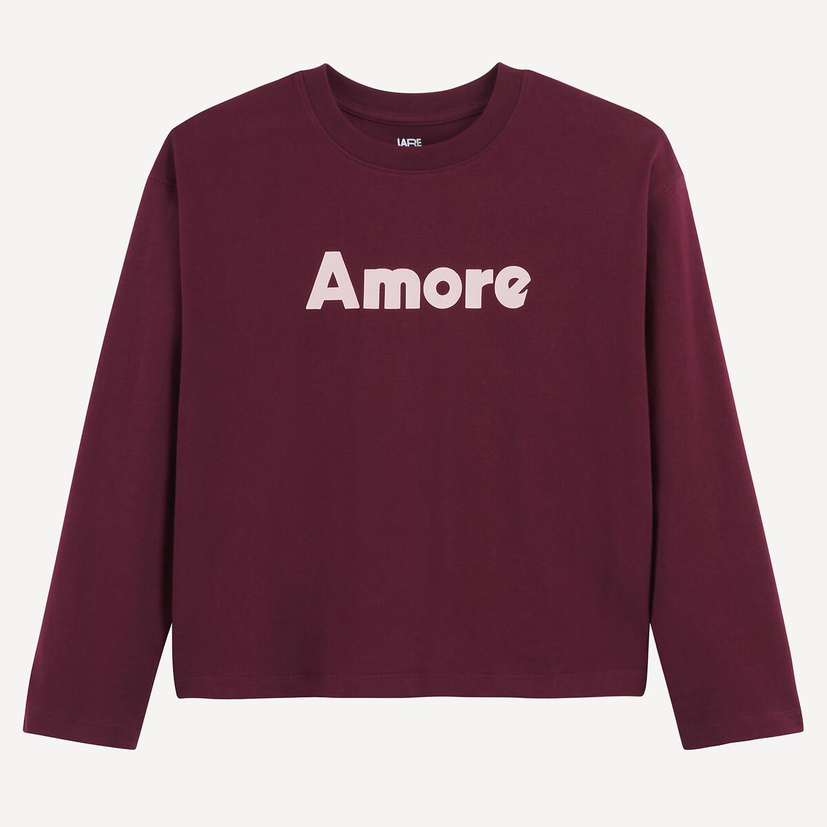 La Redoute Collections  Langarmshirt mit Aufdruck Amore 