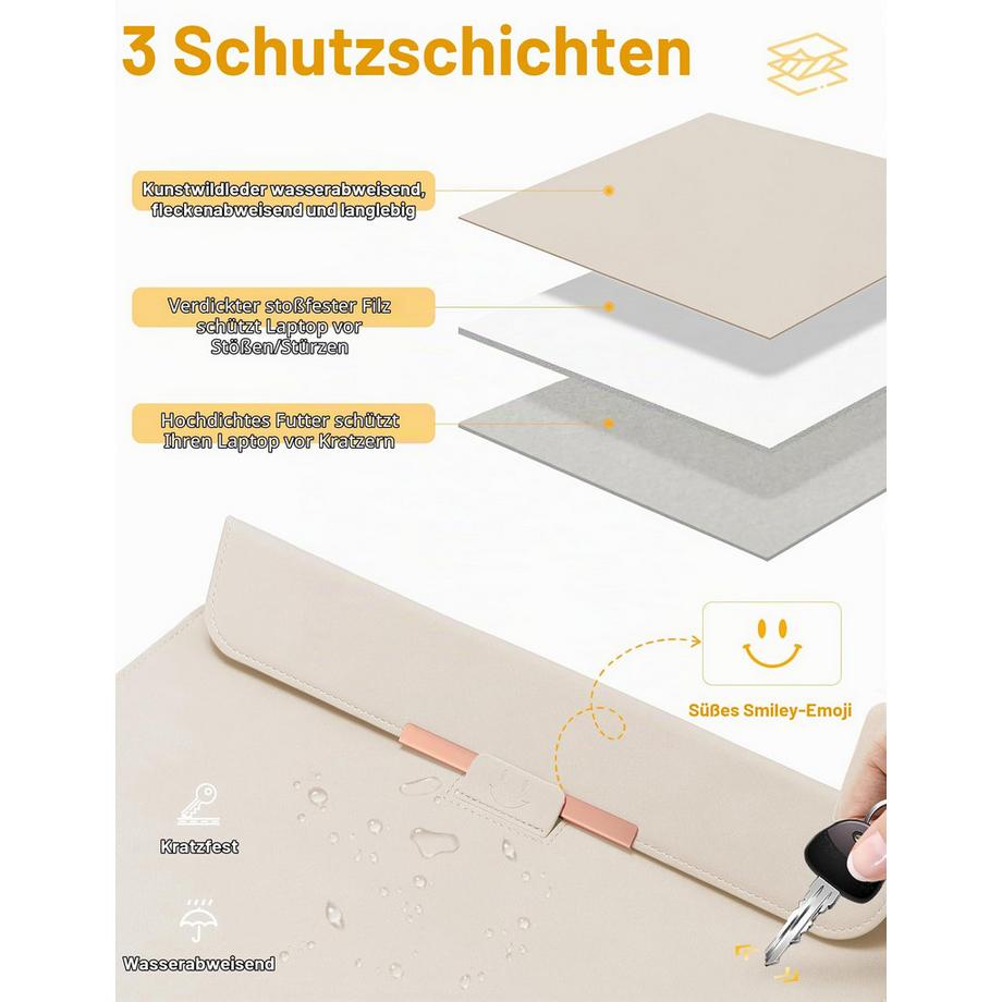 Only-bags.store Fodero per laptop con supporto  
