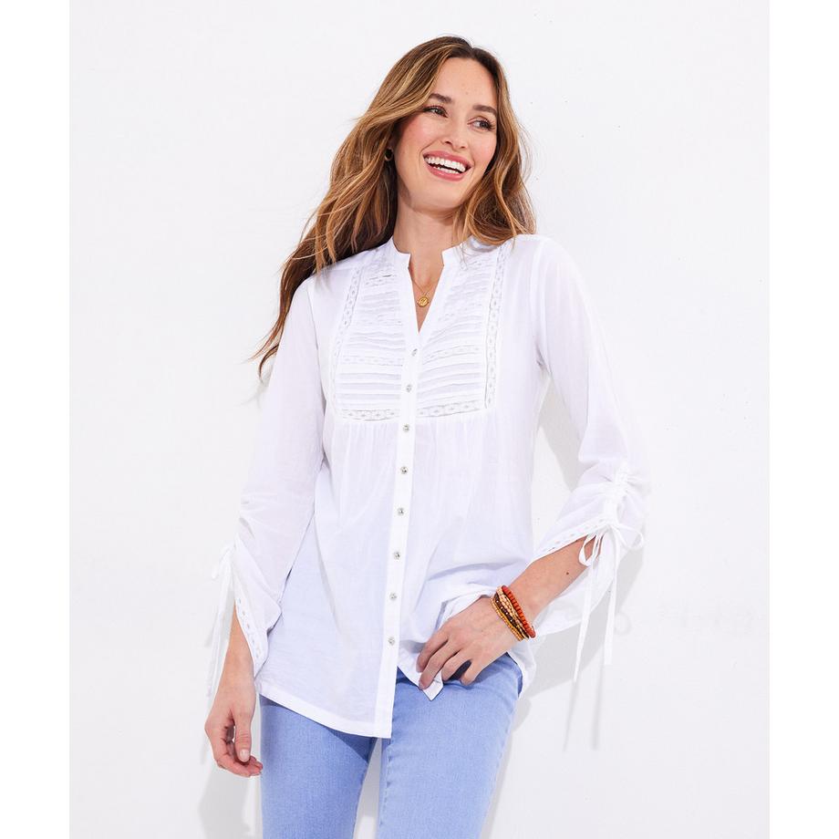 Joe Browns Chemisier Plis Nervurés Détail Dentelle  