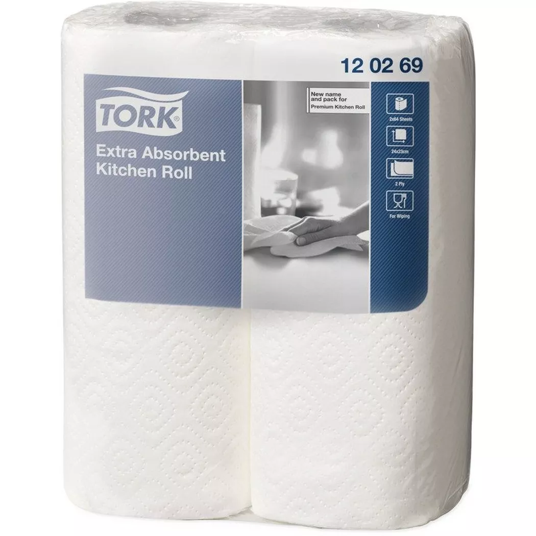 TORK Küchenrolle, extra saugfähig, 2-lagig, weiß