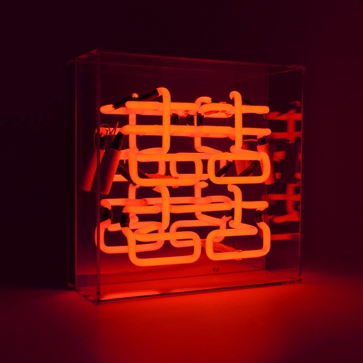 Locomocean Quadratische Acryl-Box Neon - Double Happiness  