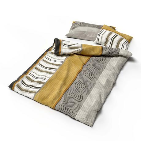 Lotus Bettwaren Seersucker Rainald Gelb Bettwäsche  