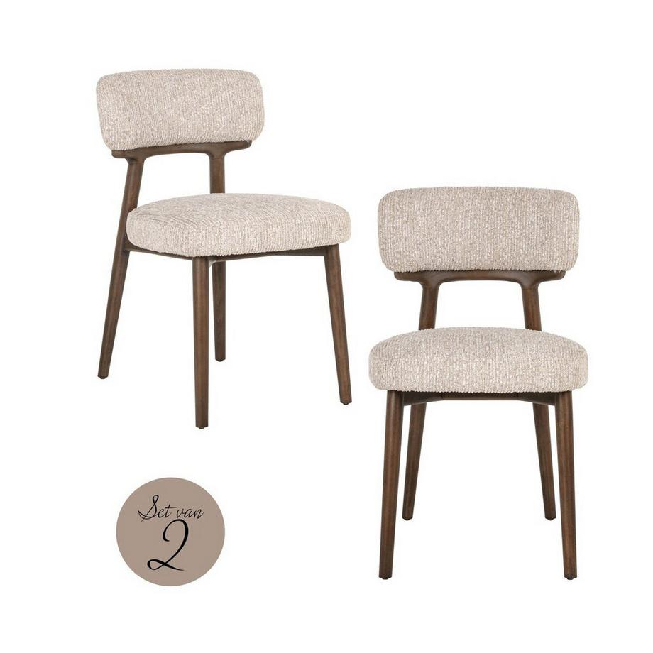 Richmond Interiors Esszimmerstuhl Basker natural linear (2er-Set)  