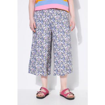 Jupe-culotte jambe large et taille élastique, imprimé all-over