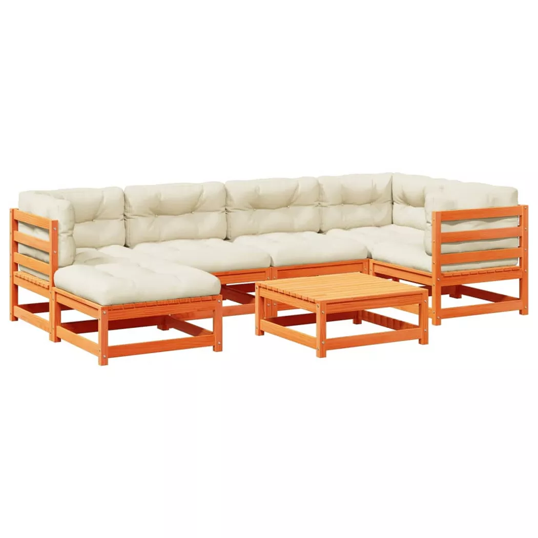 VidaXL - Salon de jardin bois de pin, One Size, Marron