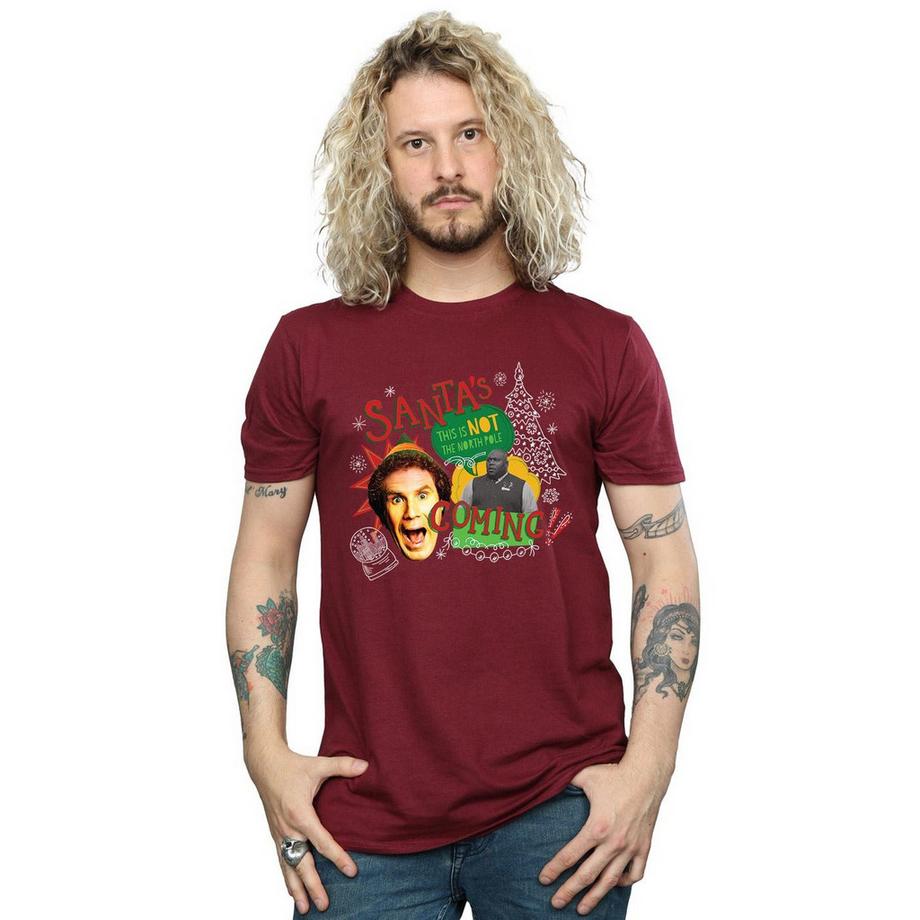Elf Santa's Coming T-Shirt Stampata  