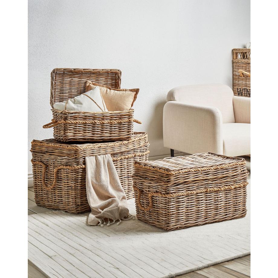 Beliani Korb aus Rattan Boho GERASA  