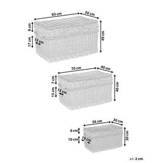 Beliani Korb en Rotin Boho GERASA  