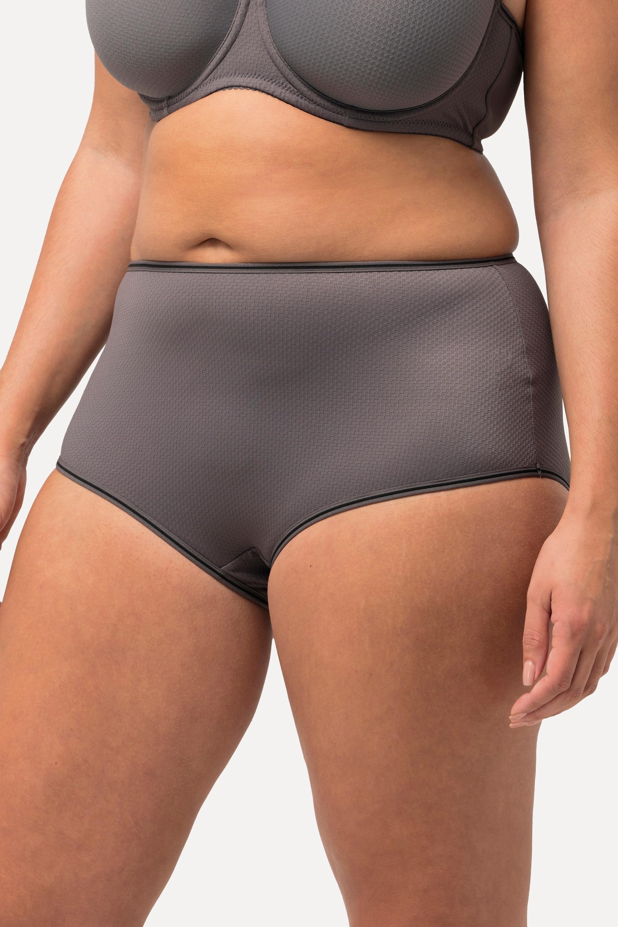 Ulla Popken Midislip Jacquard Muster Streifen  