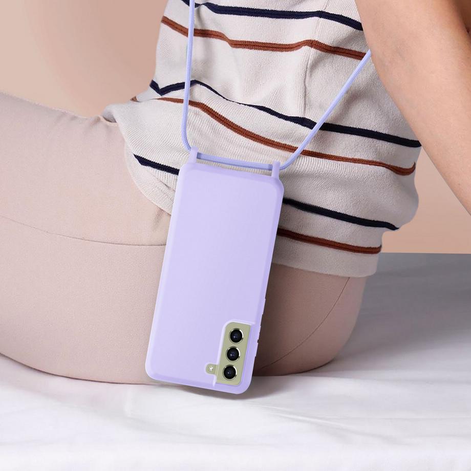 Avizar  Coque Cordon Samsung S21 FE Lavande 