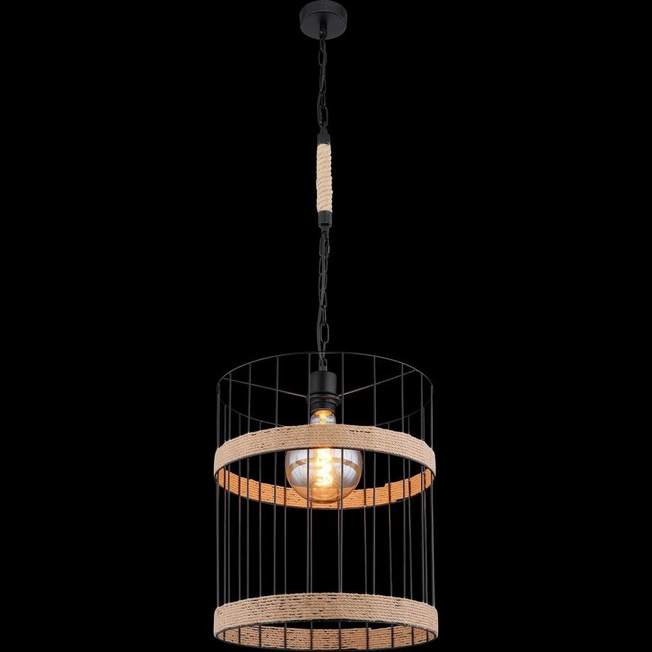 mutoni Lampada a sospensione Halia in metallo nero opaco 1xE27  