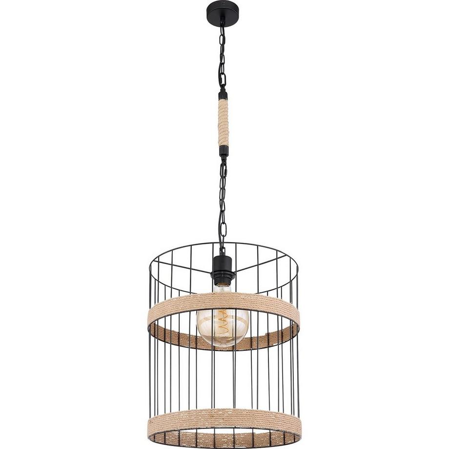 mutoni Lampada a sospensione Halia in metallo nero opaco 1xE27  