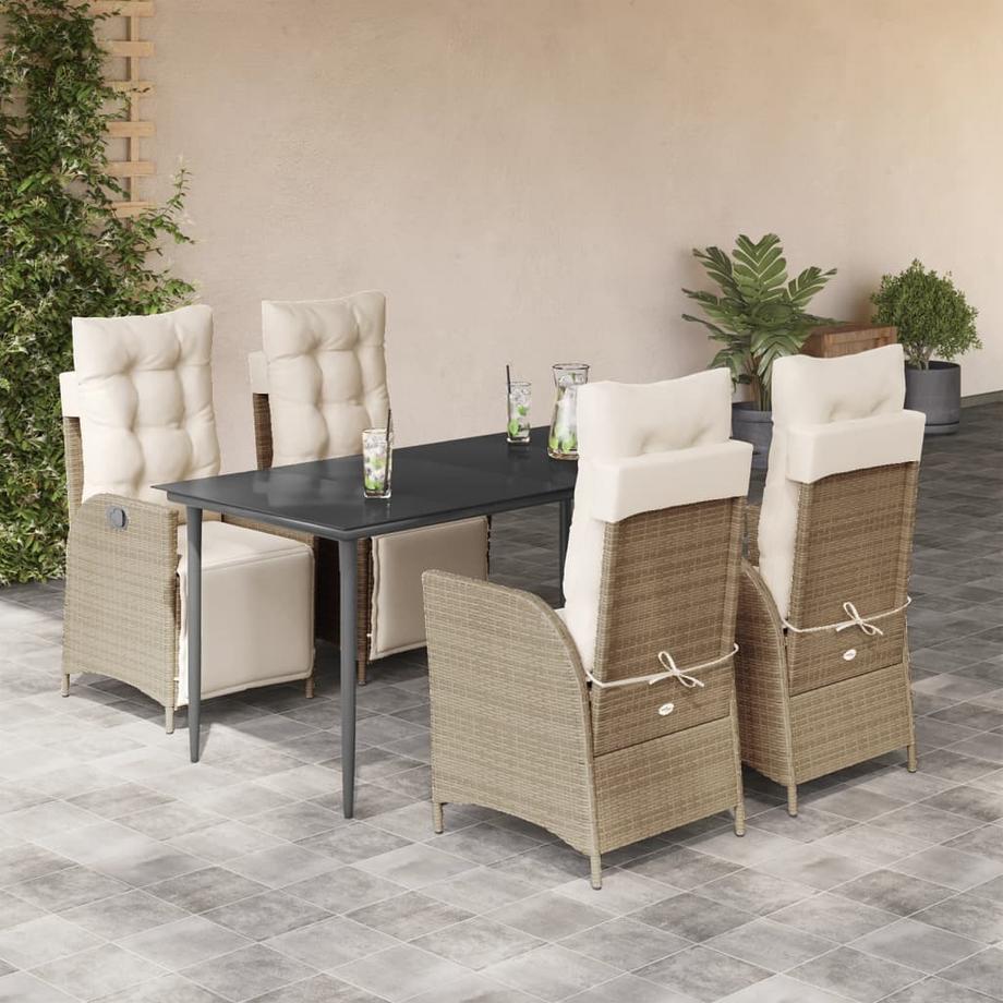 VidaXL set da pranzo da giardino Polirattan  