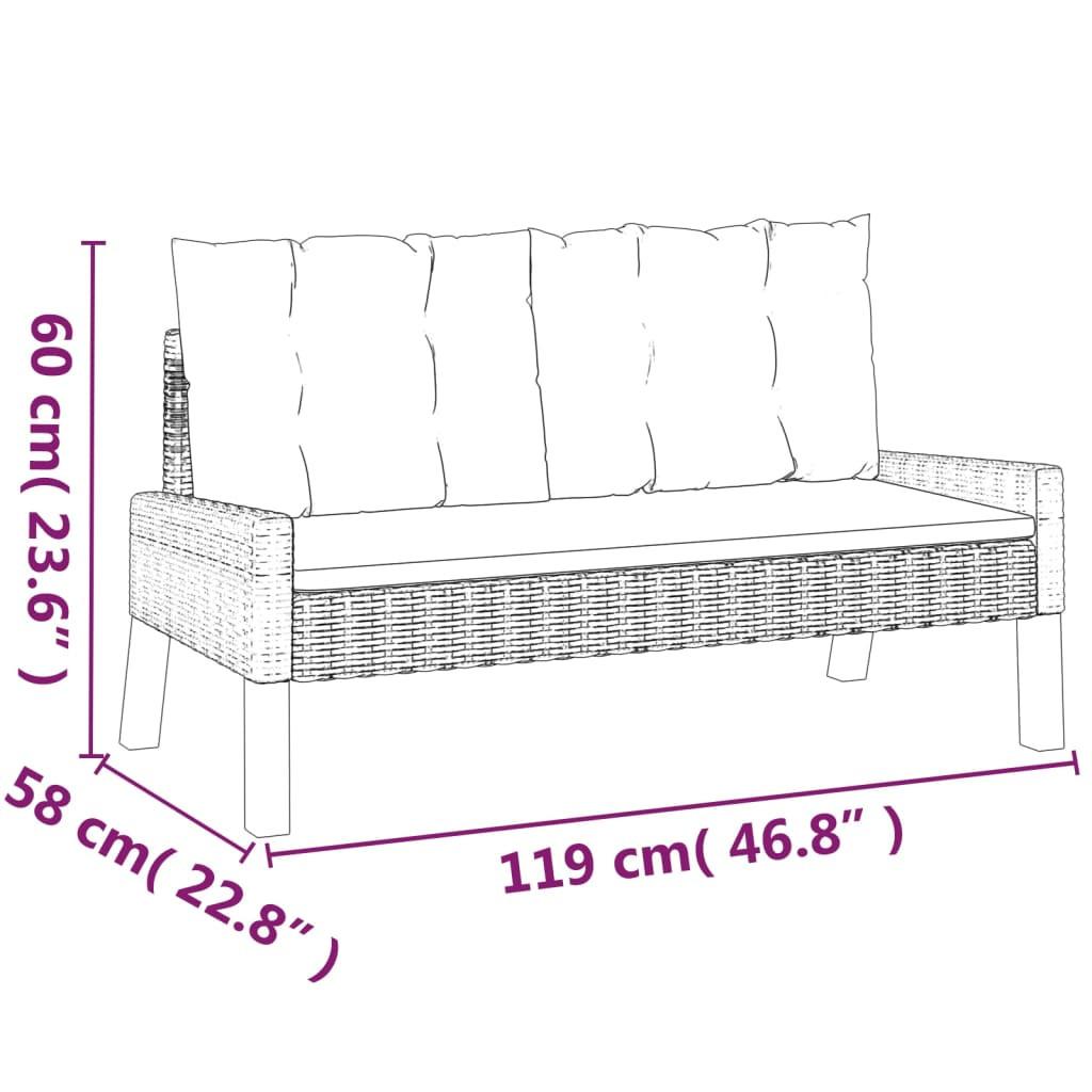 VidaXL Garten-lounge-set poly-rattan  