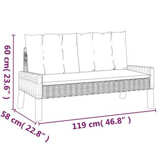 VidaXL Garten-lounge-set poly-rattan  