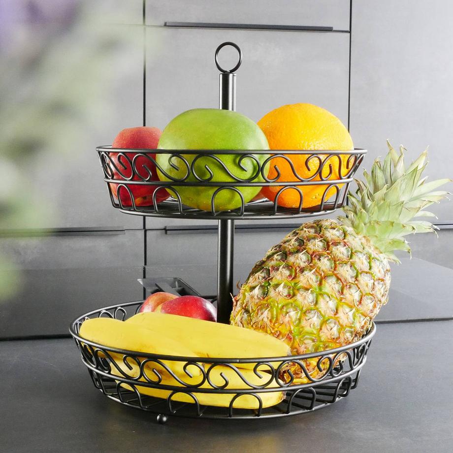 Intirilife Intirilife Corbeille à fruits Etagere, 2 étages  