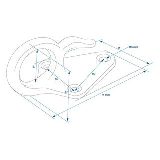 Pricenet Gancio per corda in metallo con occhiello modello 2  
