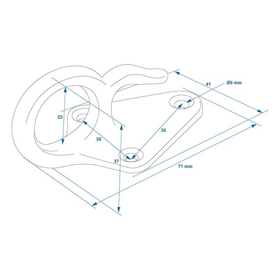 Pricenet Crochet à corde en métal avec oeillet modèle 2  