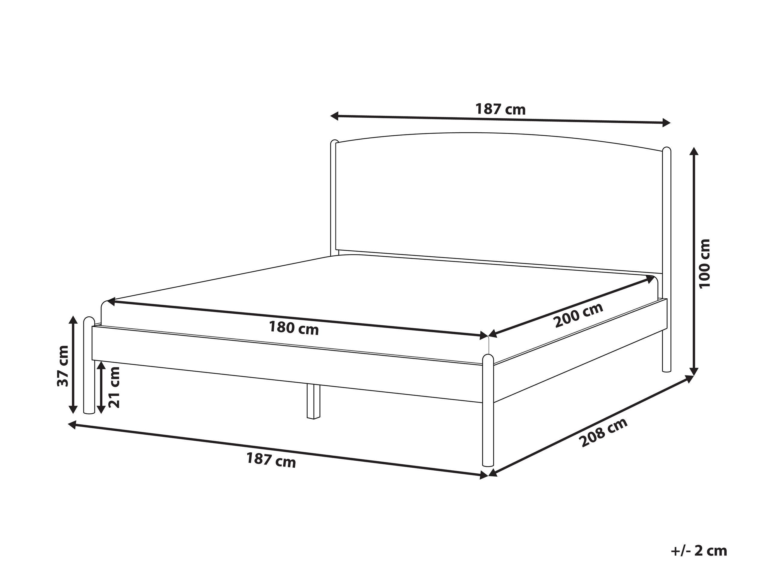 Beliani Letto en Legno di pino Minimalista CLAIRAC  