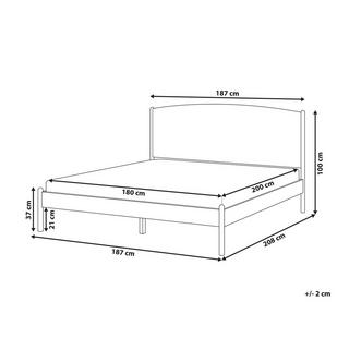 Beliani Letto en Legno di pino Minimalista CLAIRAC  