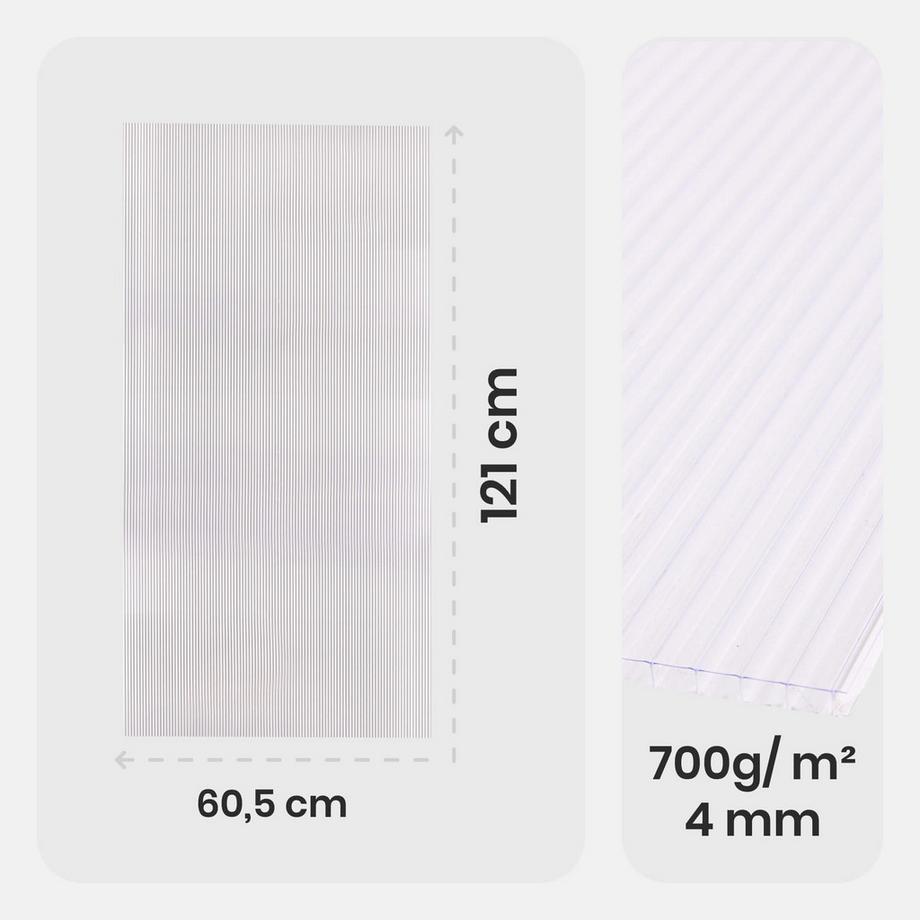 Arebos Lastre in policarbonato a doppia parete Lastre a doppia pelle  