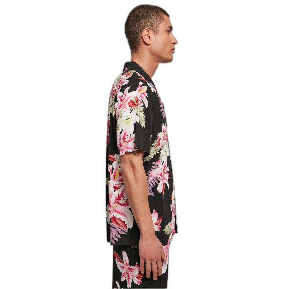 URBAN CLASSICS Viscose All Over Print Resort Hemd  