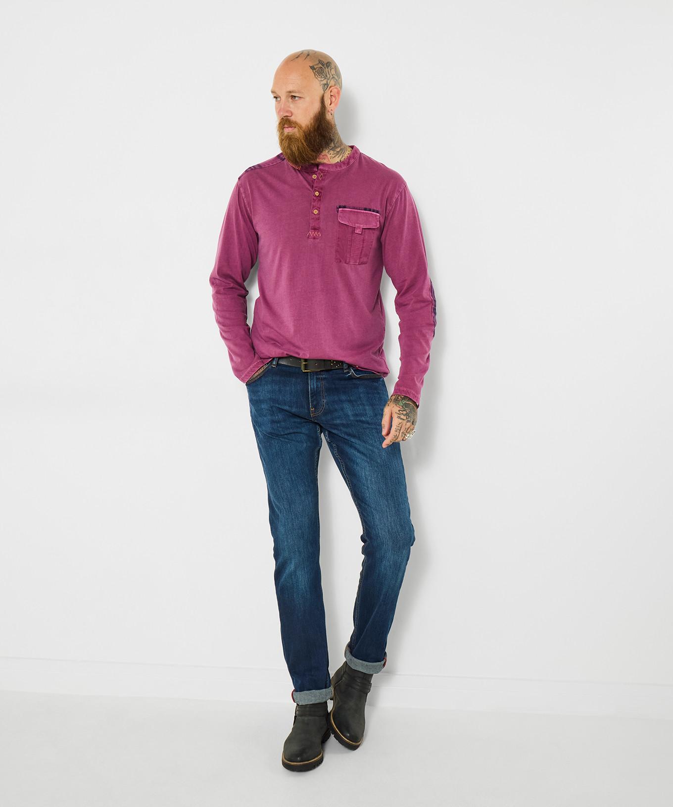Joe Browns Henley Shirt mit Kontrastnähten  