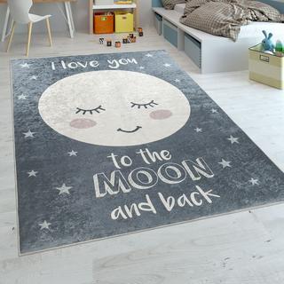 Paco Home Moon unisexe du tapis pour enfants avec dicton  