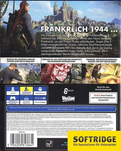 GAME  Sniper Elite 5 Standard Englisch, Deutsch Xbox Series X 