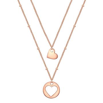 Femme Collier en acier inoxydé Coeur