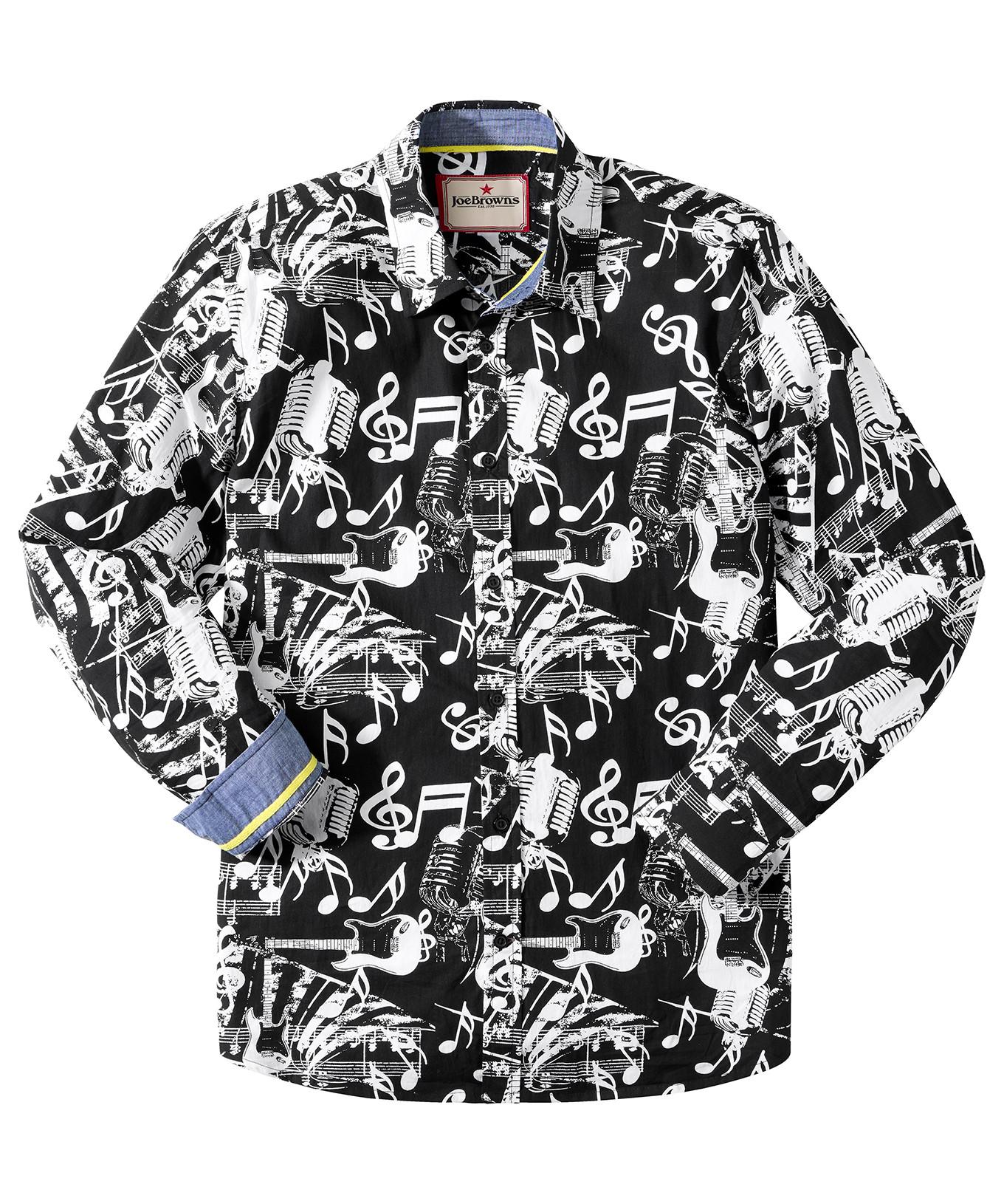 Joe Browns Langarm Hemd mit Notenmotiv  
