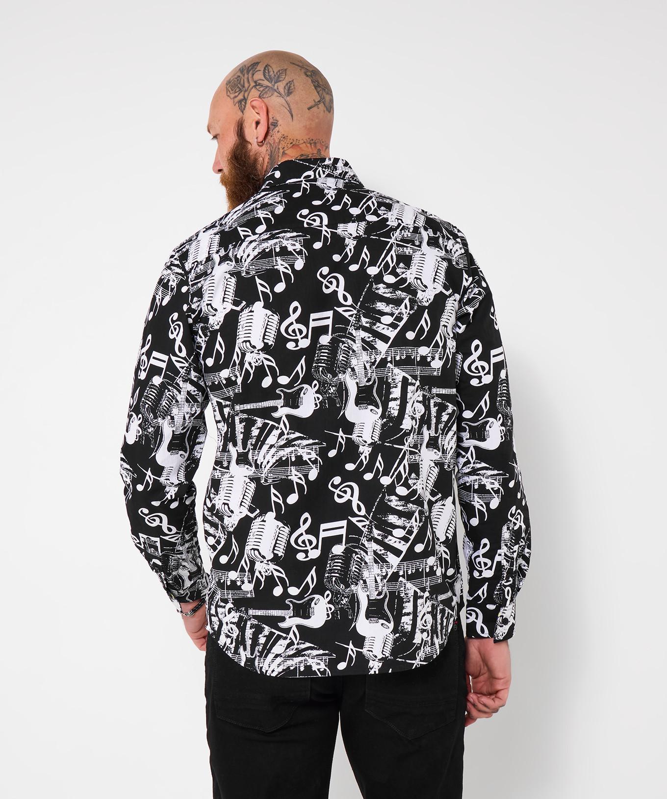 Joe Browns Langarm Hemd mit Notenmotiv  