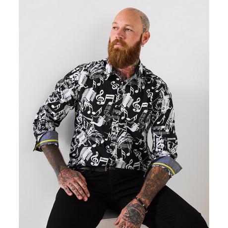 Joe Browns Langarm Hemd mit Notenmotiv  