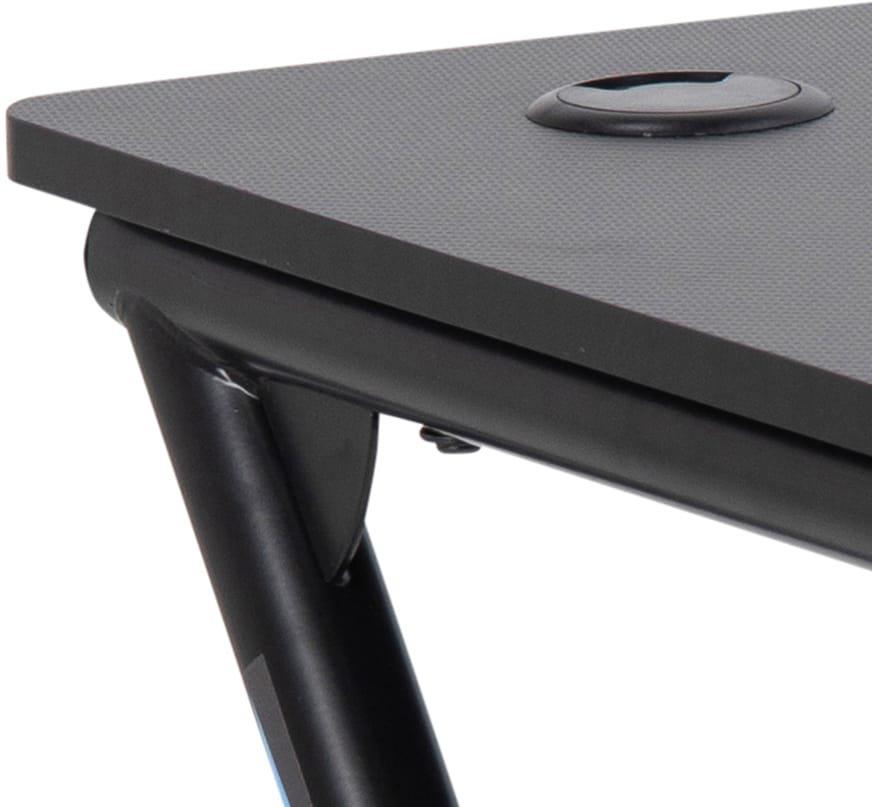 mutoni Table Ilario noir avec porte-gobelet 100x60  