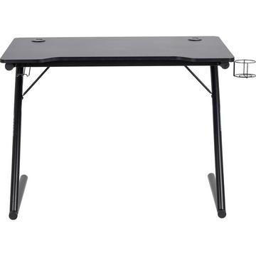 Table Ilario noir avec porte-gobelet 100x60