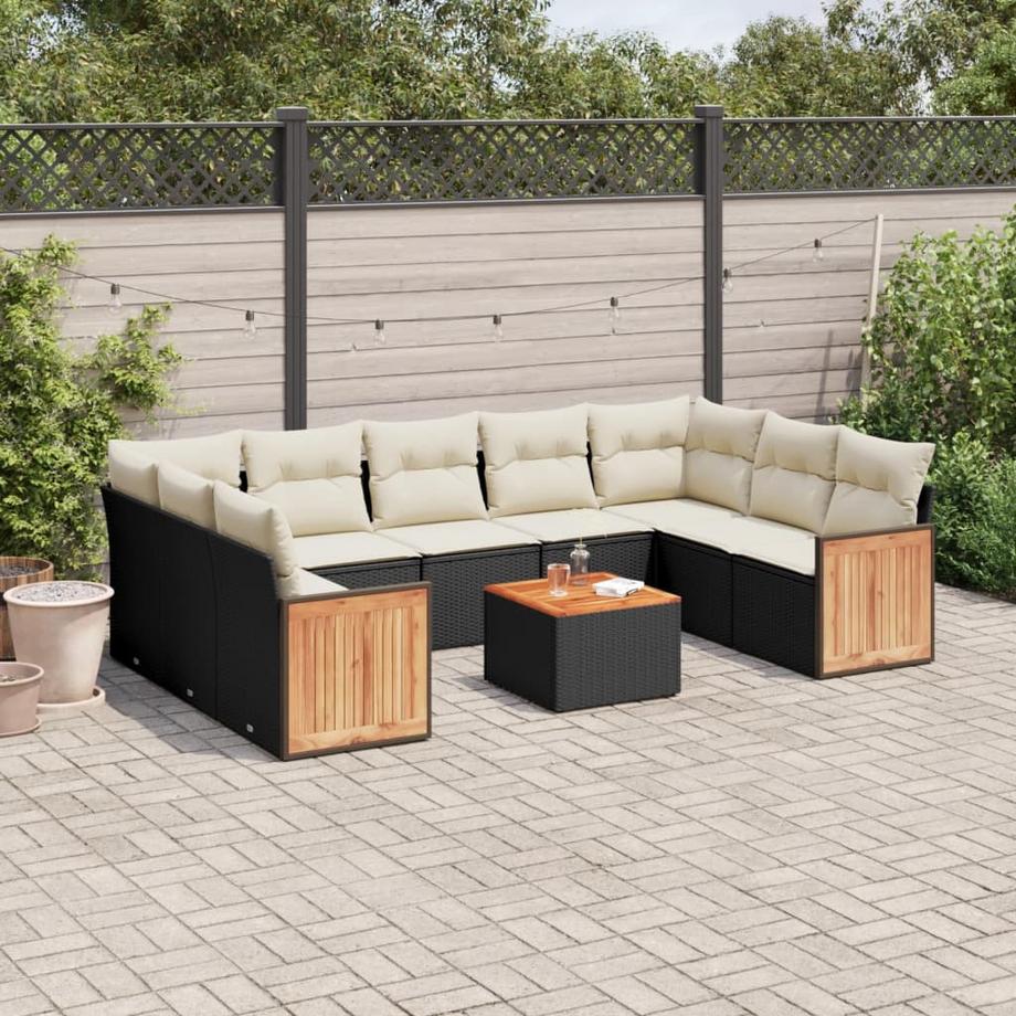 VidaXL Ensemble de canapés de jardin rotin synthétique  