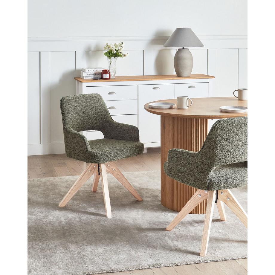 Beliani Esszimmerstuhl aus Bouclé Retro MORAVIA  