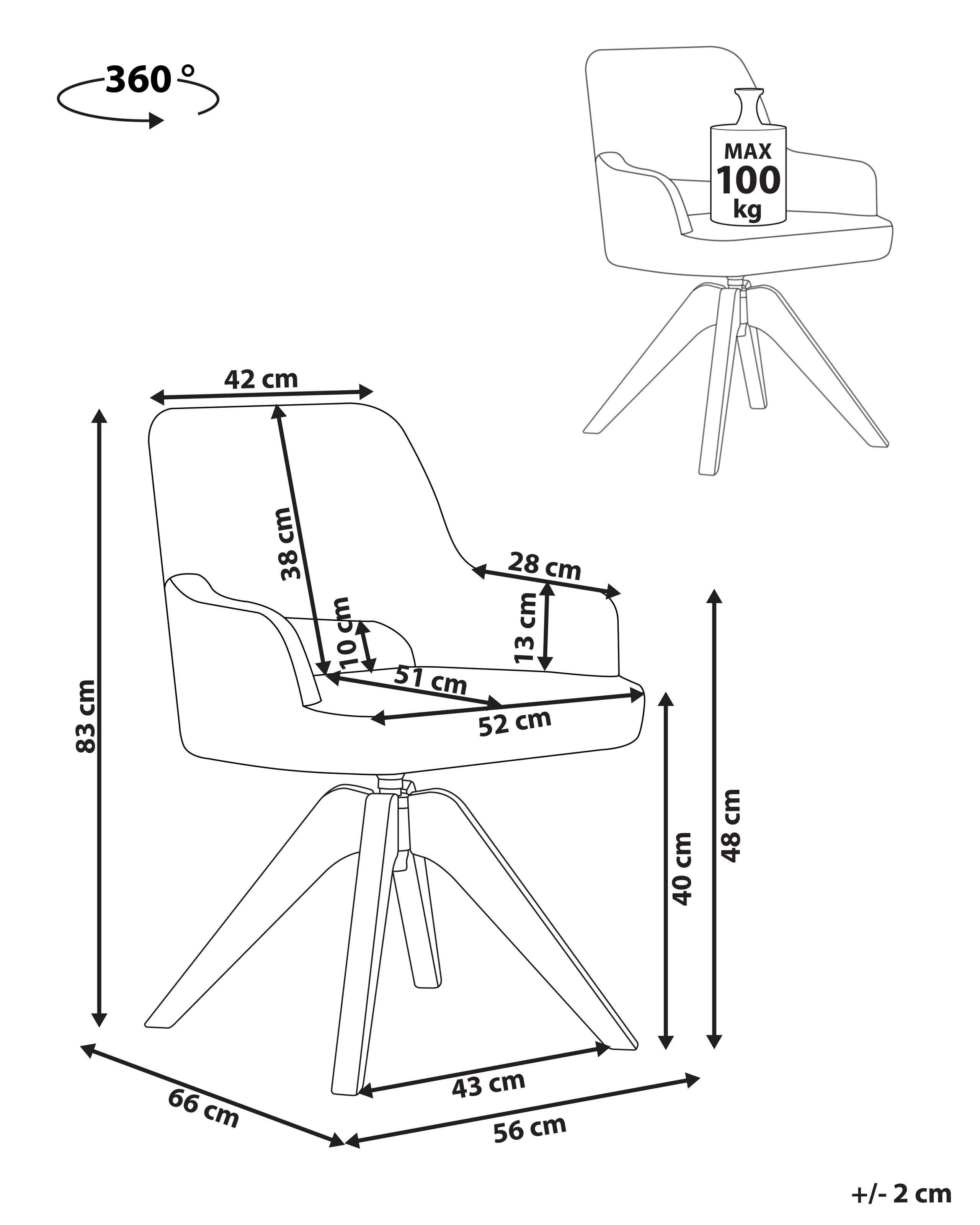 Beliani Esszimmerstuhl aus Bouclé Skandinavisch MORAVIA  