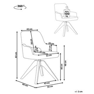 Beliani Esszimmerstuhl aus Bouclé Skandinavisch MORAVIA  