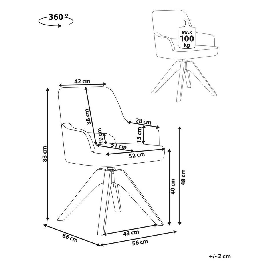 Beliani Esszimmerstuhl aus Bouclé Retro MORAVIA  