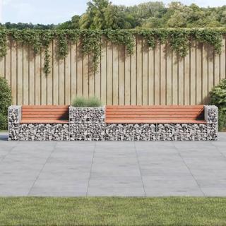 VidaXL Banc de jardin avec panier en gabion bois de douglas  