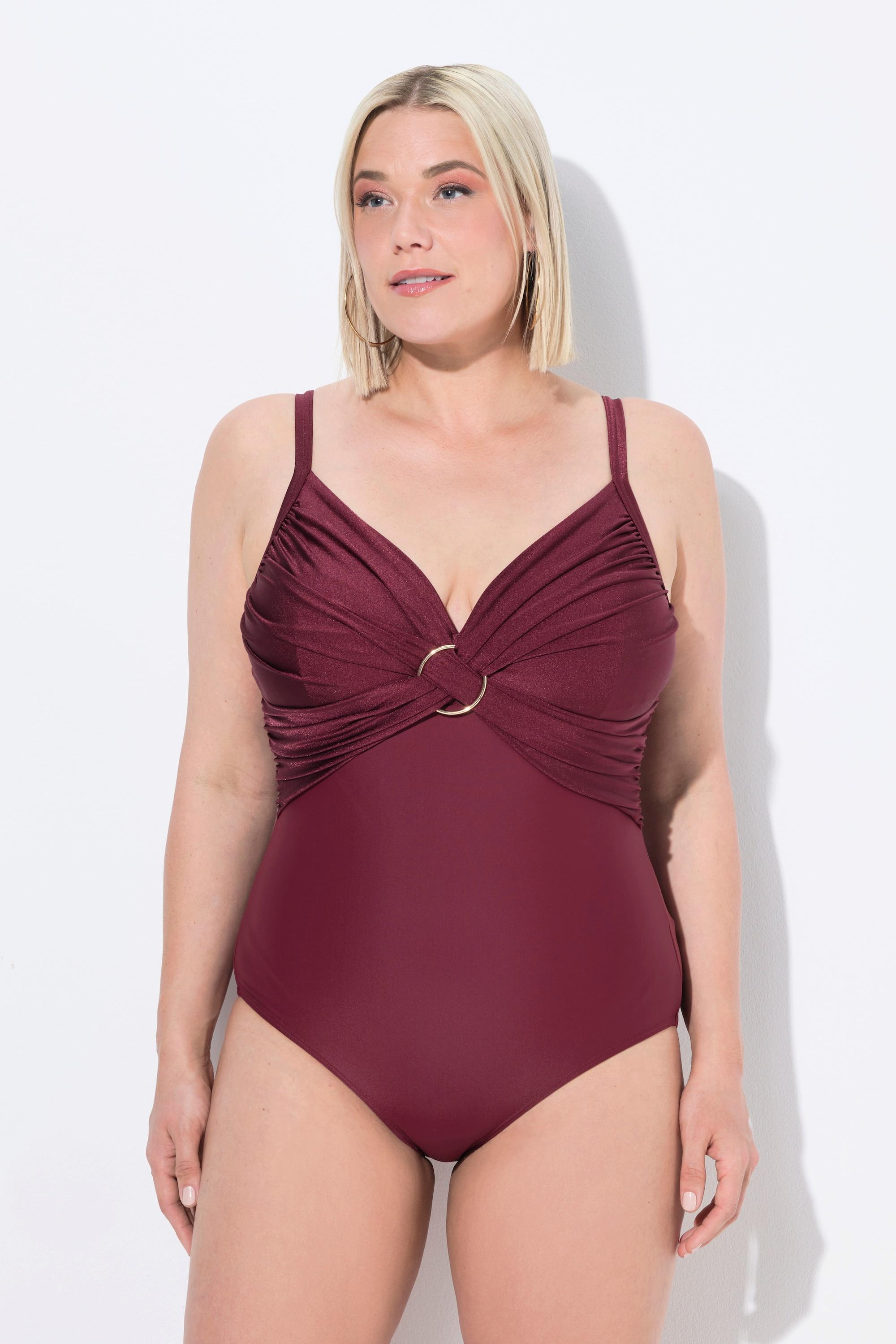 Ulla Popken Costume da bagno senza coppe spalline regolabili riciclato  