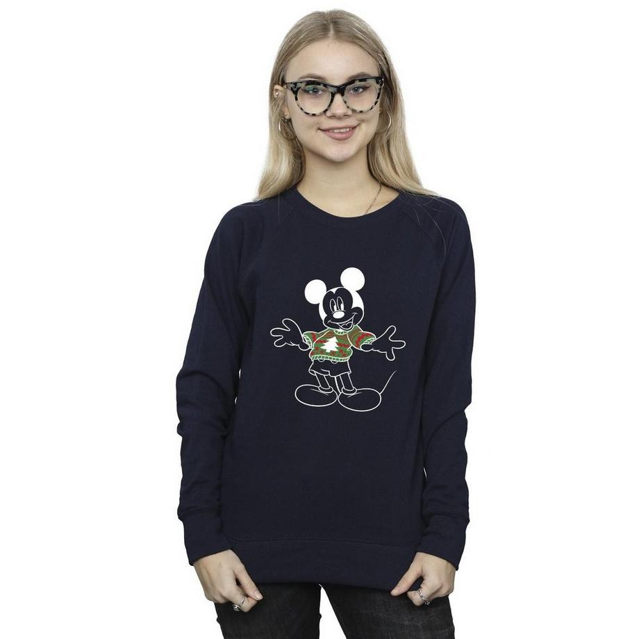 Disney Mickey Mouse Maglione Natalizio Felpa  