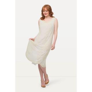 Ulla Popken Abito Doppio Strato Perline Linea A Senza Maniche  