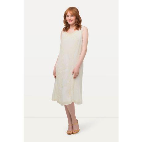 Ulla Popken Robe Doublée Perles Silhouette A Sans Manches  