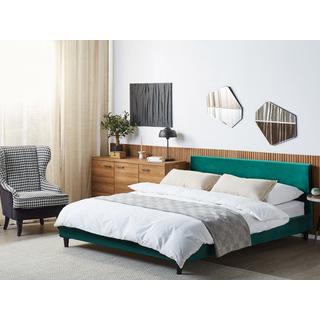 Beliani Bett mit Lattenrost aus Samtstoff Modern FITOU  