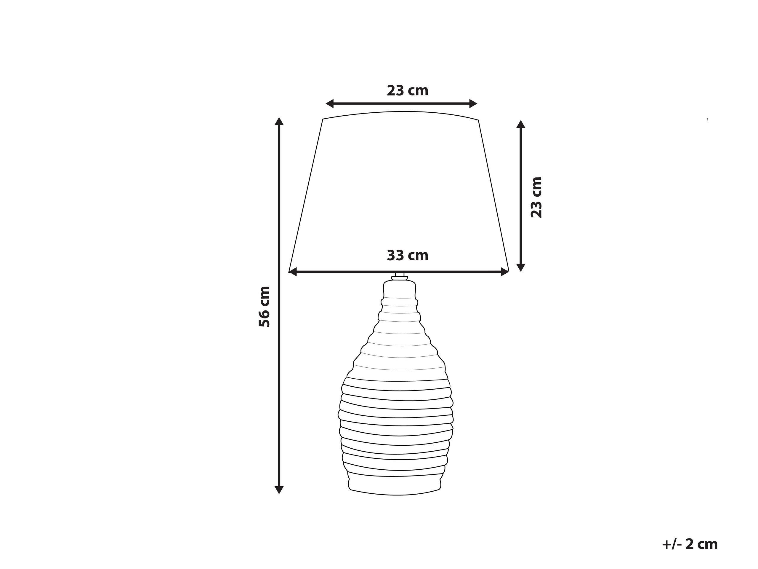 Beliani Lampe à poser en Porcelaine Traditionnel TORMES  